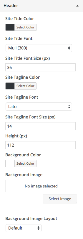 Ultra Header Customizations