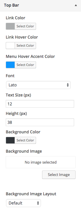 Top Bar Customizations
