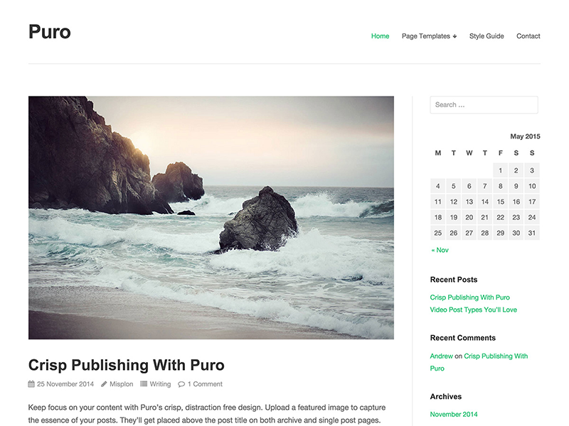Puro WordPress Theme