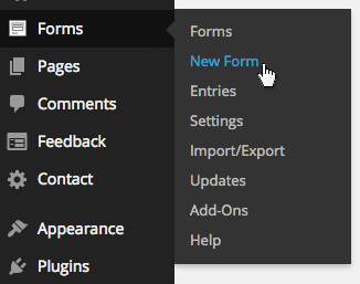 Gravity Forms New Form