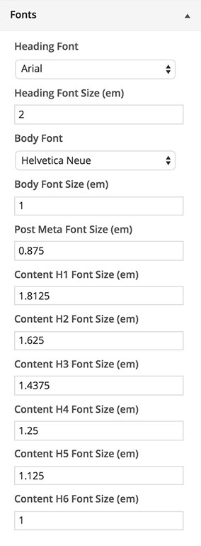 Puro Customizer Fonts