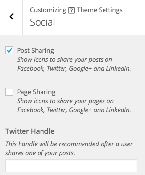 Appearance > Customize > Theme Settings > Social
