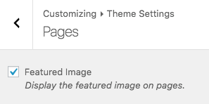 Theme Settings > Pages