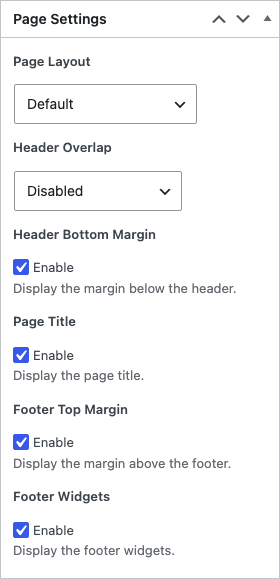 The Page Settings box in the Polestar post editor