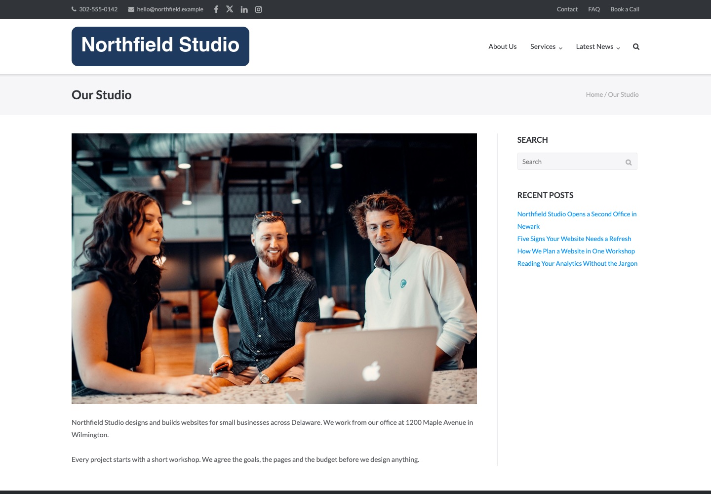 The Ultra sidebar widget area on a blog post